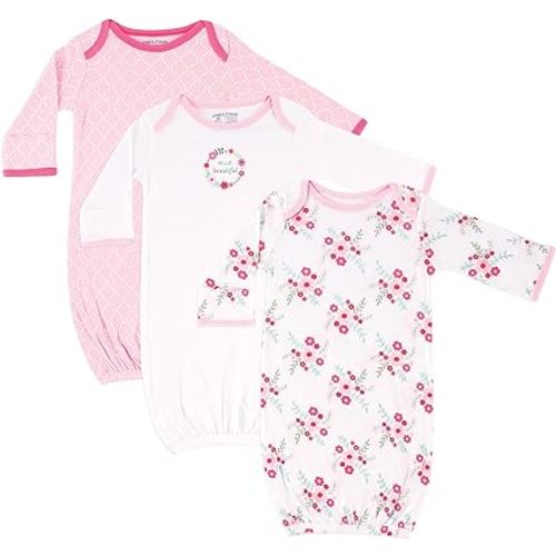 Luvable Friends Baby Girls' Cotton Gowns