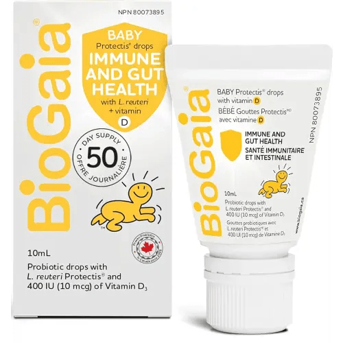 BioGaia Probiotic Drops with 400IU of Vit.D | 10mL BioGaia Immune & Gut Health | 50 Day Supply | Promotes The Development of Healthy Immune & Digestive Systems in Infants, Babies & Toddlers