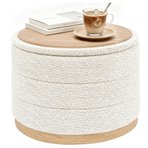 Round Storage Ottoman