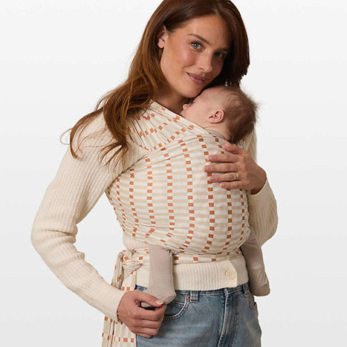 Biscotti Brown Check Baby Wrap