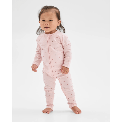 Baby Organic Cotton Zip Front Footless Coverall