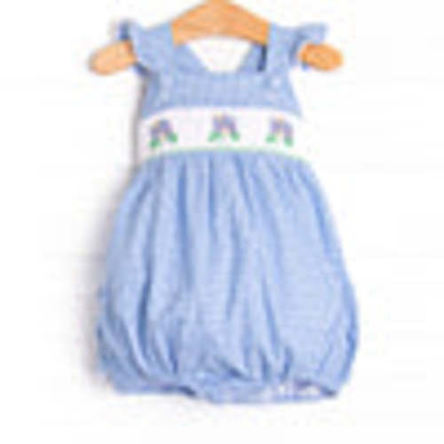 Hydrangea Honey Smocked Bubble, Blue – Stitchy Fish