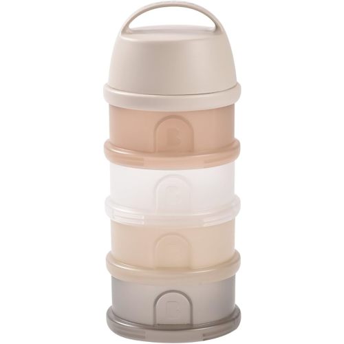 BEABA Formula and Snack Container, Baby Formula Dispenser, Toddler Baby Snack Storage Container, Holds up to 11 Doses of Milk Powder Per Compartment, Made in France, Oat
