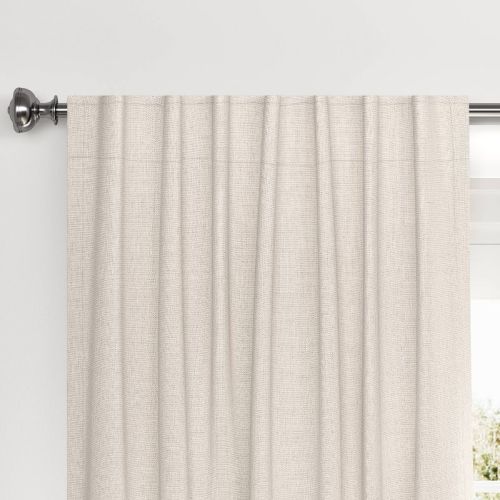 50"x84" Blackout Velvet Window Curtain Panel Cream - Threshold™: Recycled Polyester, Solid, Oeko-tex Certified