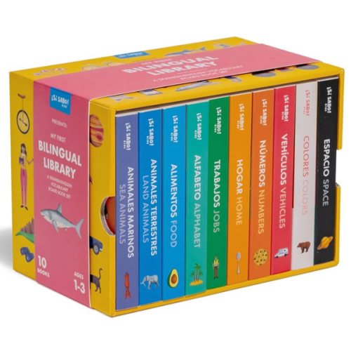 My First Bilingual Library: A Spanish-English Vocabulary Board Book Set of Colors, Numbers, Animals, ABCs, and More (Sí Sabo Kids)