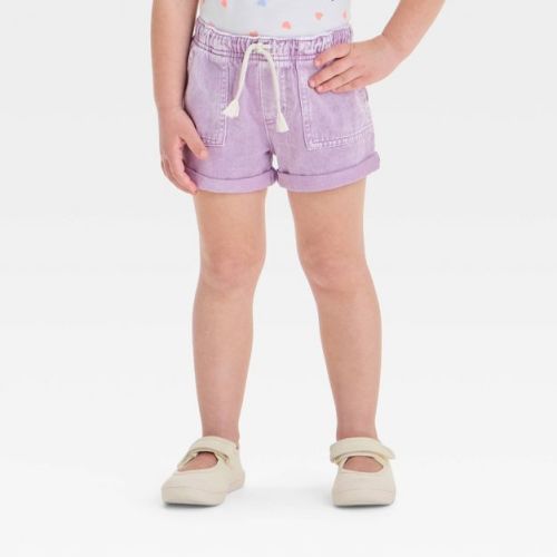 Toddler Girls' Denim Pull-on Shorts - Cat & Jack™ Dark Wash 12m