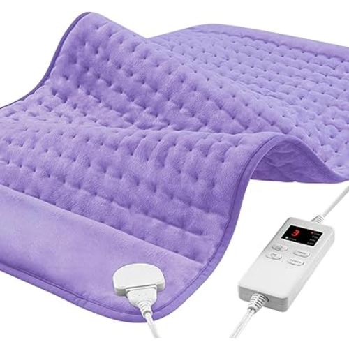 Heating Pad for Back, Large Heating Pads for Body Muscle Pain Cramps Relief, 6 Heat Settings Machine Washable Electric Heating Pad, Birthday Christmas Gifts for Women Mom