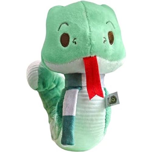 KIDS PREFERRED Harry Potter Slytherin Green Snake Plush Stuffed Animal with Embroidered Details and Green Stripped Scarf Hogwarts House Collectible for Babies, Toddlers, and Kids 6 Inches