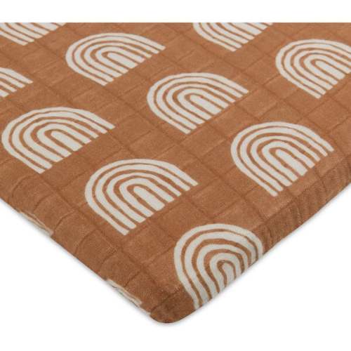 All-Stages Bassinet Sheet, Terracotta Rainbow - Babyletto | Maisonette