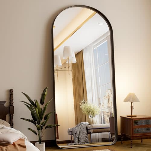 Extra Large 71"x30" Arched Full-Length Mirror - Wall-Mounted or Leaning Mirror with Aluminum Alloy Frame - Modern and Simple Home Decor - Vanity Mirror for Living Room and Bedroom