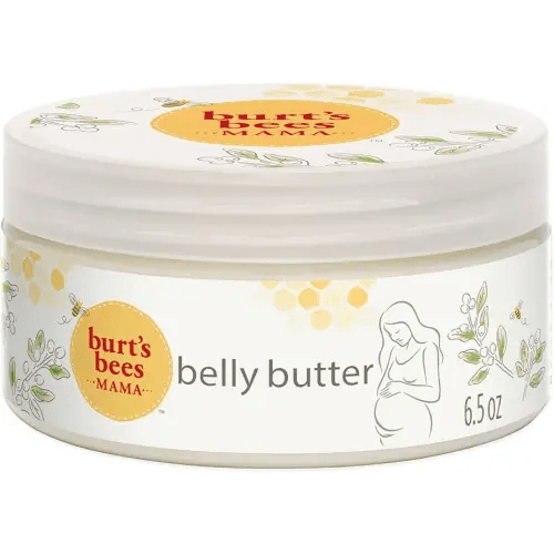 Burt's Bees Mama Belly Butter Stretch Mark Cream for Pregnancy Massages Body & Reduces Scar Appearance, Prenatal & Postnatal Tummy Skin Care, Shea Butter & Vitamin E Rich Formula, 6.5 Oz Tub
