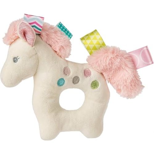 Taggies Embroidered Soft Ring Rattle, Painted Pony, 6-Inches