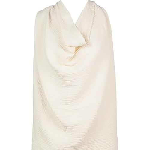 snuggle me® Nursing Cover - 100% Organic Cotton Muslin Nursing Cover Up for Breastfeeding with a BPA-Free Silicone Teether Ring, Ultra-Soft & Lightweight (33.5″ × 39.4″)