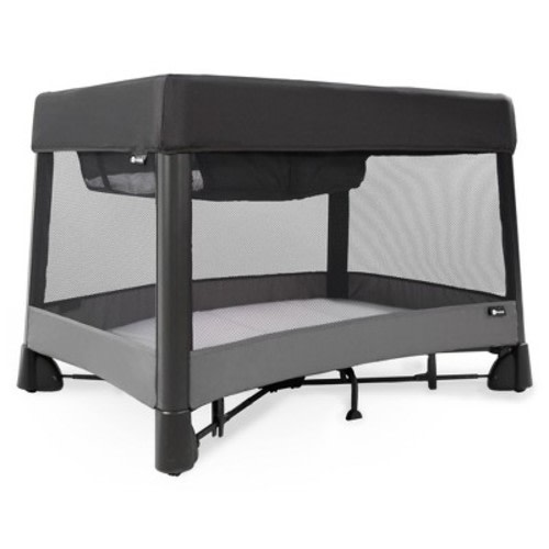 4moms breeze plus One-Handed Set-Up Playard with a Removable Bassinet and Changer - Black
