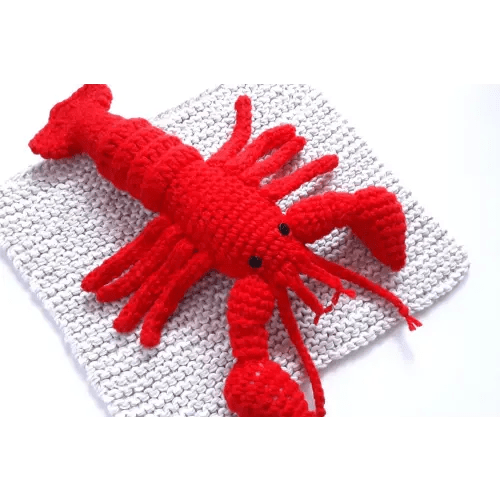 Crochet Lobster Plush: Handmade Stuffed Animal Gift or Decor Piece