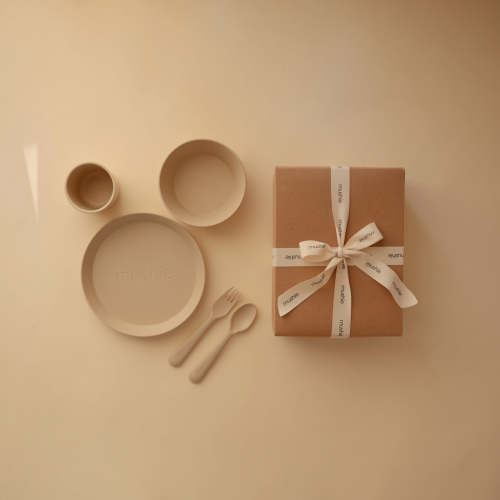 Mushie - Mealtime Gift Set - Vanilla