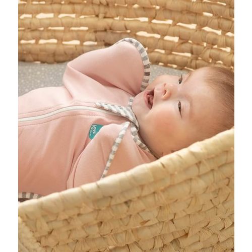 Love To Dream Swaddle UP Self-Soothing Sleep Sack 13-19 lbs., Dramatically Better Sleep, Snug Fit Calms Startle Reflex, 1.0 TOG, Dusty Pink, Medium