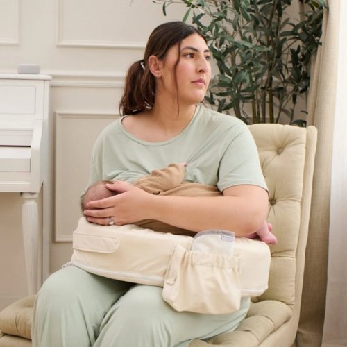 My Brest Friend Super Deluxe Nursing Pillow - Organic Cotton Oat