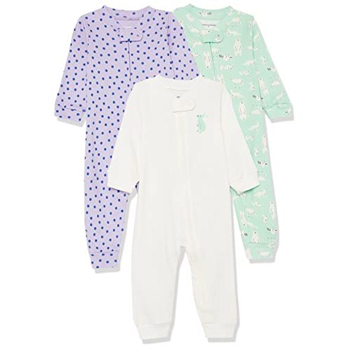 Amazon Essentials Unisex Toddlers and Babies' Snug-Fit Cotton Footless Sleeper Pajamas, Multipacks