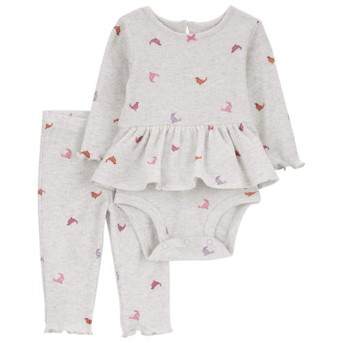 Baby 2-Piece Bird Peplum Bodysuit Pant Set - Carter's | Carter's
