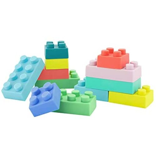Amazon.com: Infantino Super Soft Building Blocks, Easy-to-Hold for Babies & Toddlers, BPA-Free, Multi-Colored, 12-Piece Set : Toys & Games