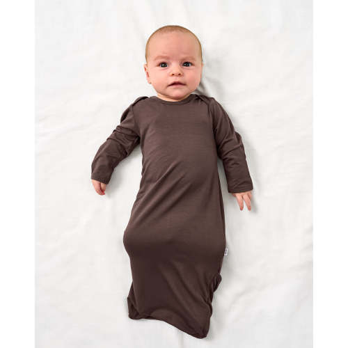 Dark Chocolate Infant Gown | Little Sleepies