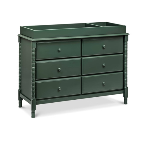 DaVinci Jenny Lind Spindle 6-Drawer Dresser in Forest Green