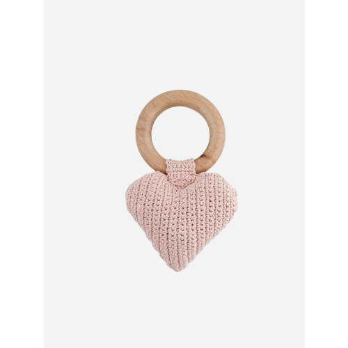 Heart Crocheted Rattle Teether