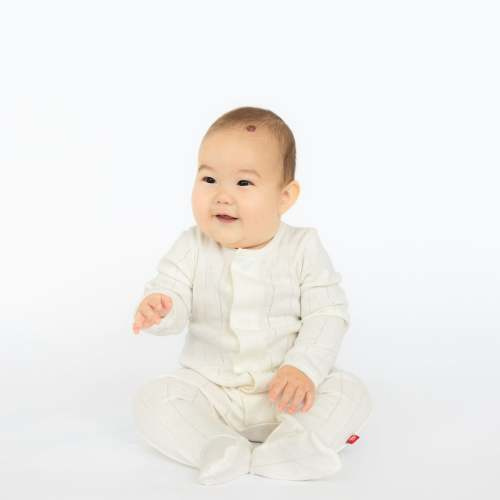 love lines tofu organic cotton pointelle magnetic parent favorite footie