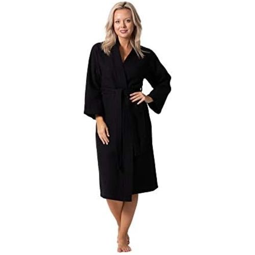 Turkish Linen Waffle Knit Lightweight Kimono Spa & Bath Robes for Women - Quick Dry - Soft