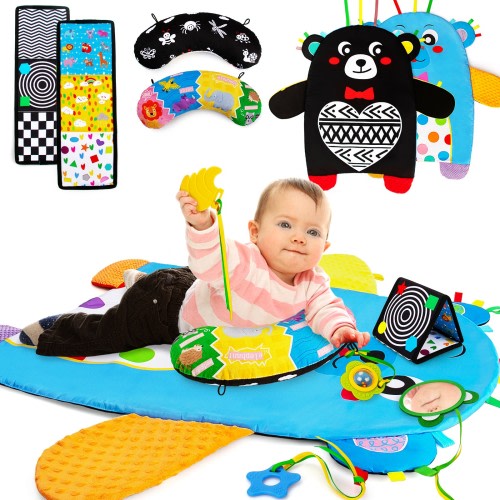 Tummy Time Pillow Tummy Time Toys TummyTime Mirror Tummy Time Mat high contrast baby toys black and white baby toys baby toys 0-6 months infant toy car seat toys crinkle toys for baby