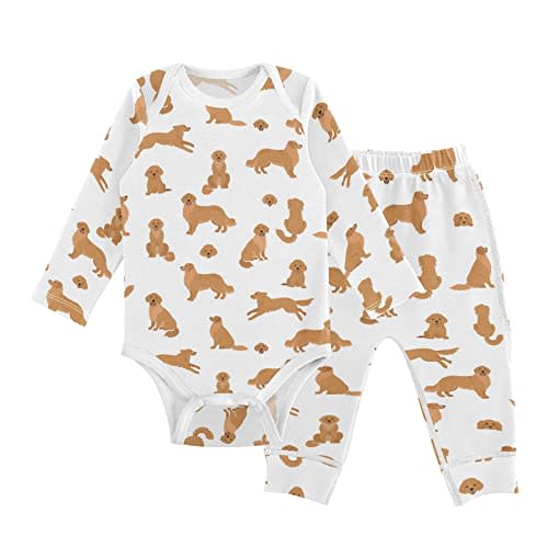 vvfelixl Baby Bodysuits Pants Sets Bernese Mountain Dog Long Sleeve Baby Clothes For Boys Girls 0-24 Months Puppy