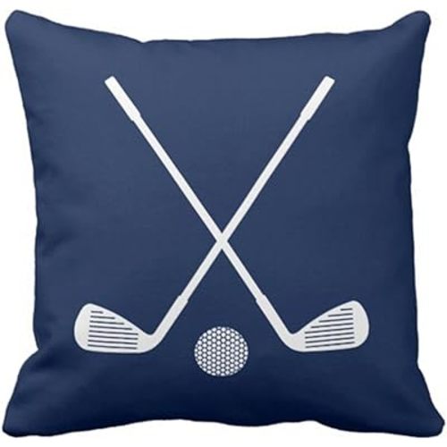 Emvency Throw Pillow Cover Boys Golf Sports in Navy Blue and Room Decorative Pillow Case Home Decor Square 18 x 18 Inch Pillowcase