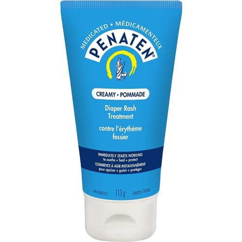 Penaten medicated creamy diaper rash treatment, Penaten Medicated Diaper Rash Cream for Baby, Zinc Oxide Cream, oothe, Heal & Treat, 113g
