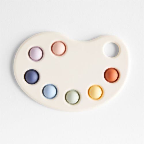 Mushie Silicone Paint Palette Baby Press Toy