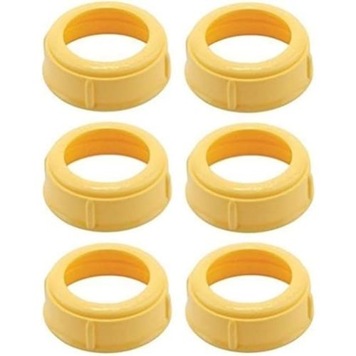 Medela Collar Rings for Medela Baby Bottles 5oz & 8oz | 1 Count (Pack of 6) BPA Free | Compatible with Plastic & Glass Bottles | Mess Free No Leak or Spill