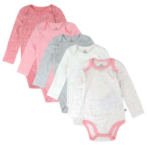 5-Pack Organic Cotton Long Sleeve Bodysuits | Honest Baby Clothing
