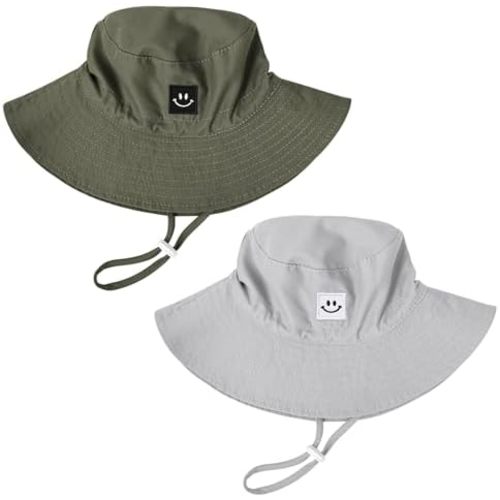 Baby Toddler Sun Hat,Kids Summer UPF 50+ Foldable Beach Bucket Hat for Boys Girls Children