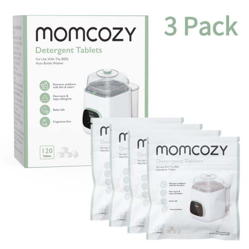 (3 pack) Momcozy Official Washing Block for Momcozy Bottle Washer, 120 Tablets