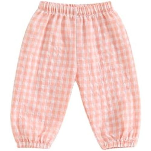 Toddler Checkered Pants Baby Girl Boy Elastic Waist Jogger Pants Kids Casual Plaid Trousers Infant Long Sweatpants