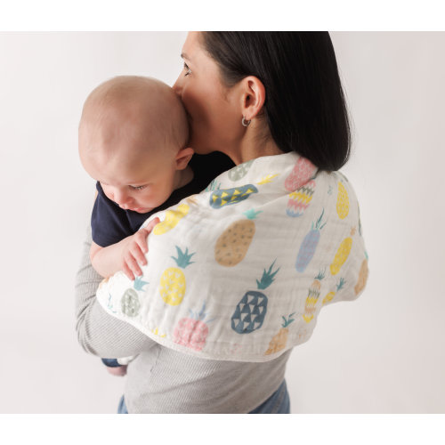 2 Pack Large Baby Burp Cloths | 100% Organic Cotton | Nursing Cover | Baby Gift