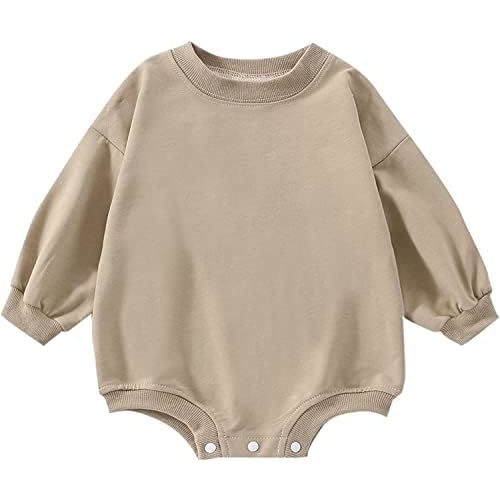 Baby Boy Girl Bubble Shirt Romper Outfit Short Sleeve Summer Bodysuit Top Newborn Oversized Crewneck Jumpsuit