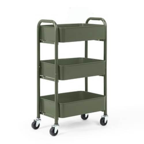 3-Tier Delicate Compact Rolling Metal Storage Organizer