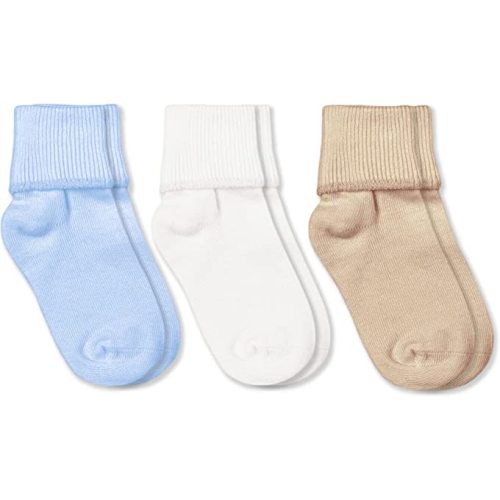 Jefferies Socks boys Girl's Seamless Cotton Turn Cuff Socks 3 Pair Pack