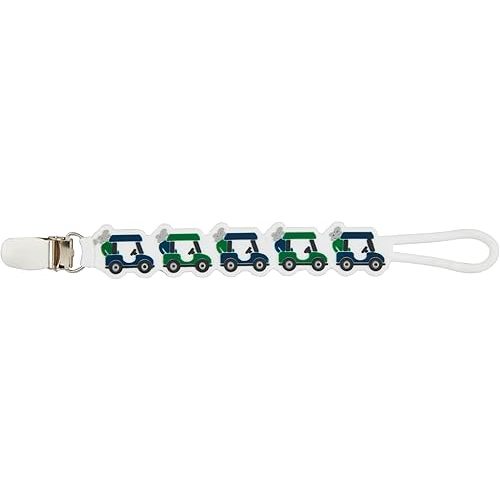 Mud Pie Baby Boy Golf Silicone Pacy Strap, 7"