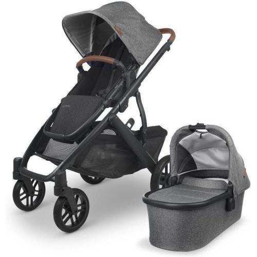UPPAbaby Vista V2 - Greyson - Charcoal Melange/Carbon Frame/Saddle Leather