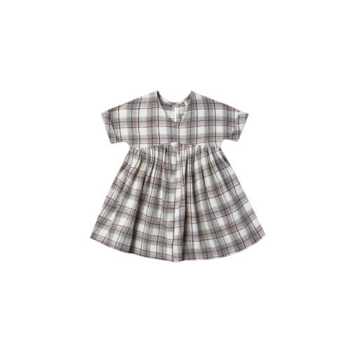 RYLEE + CRU MAXWELL DRESS / BLUE FLANNEL