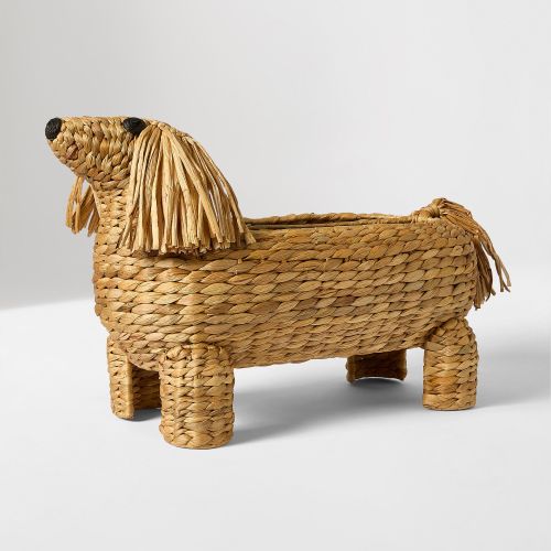Woven Dachshund Book Caddy