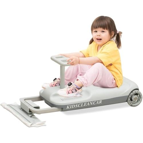 KIDSCLEANCAR 12V Ride-On Car | Rechargeable Battery | Portable Electric Gokart | Safe Soft-Start | Parent Speed Control | 5-Speed Adjustable | Supports Up to 160lbs | Original Design for Kids Ages 3+