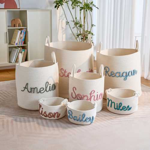 Handmade Name Basket | Laundry basket | Newborn Gift | Baby Shower Gifts | Toy Basket | Baby Name Gift | Home Storage